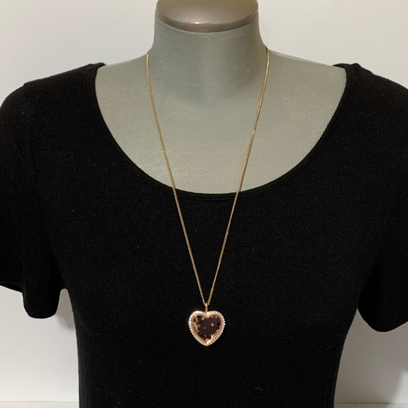 Heart Ornate/ Locket Pendant w/ long necklace